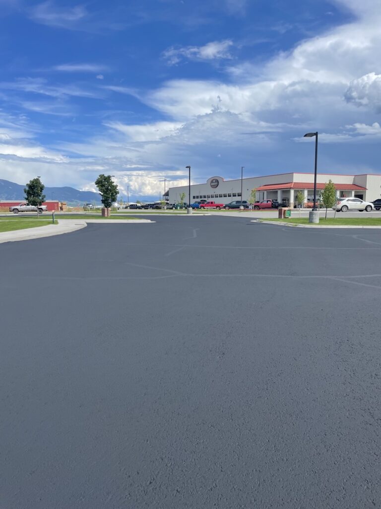 Sealcoated industrial lot providing durable protection for high-traffic areas