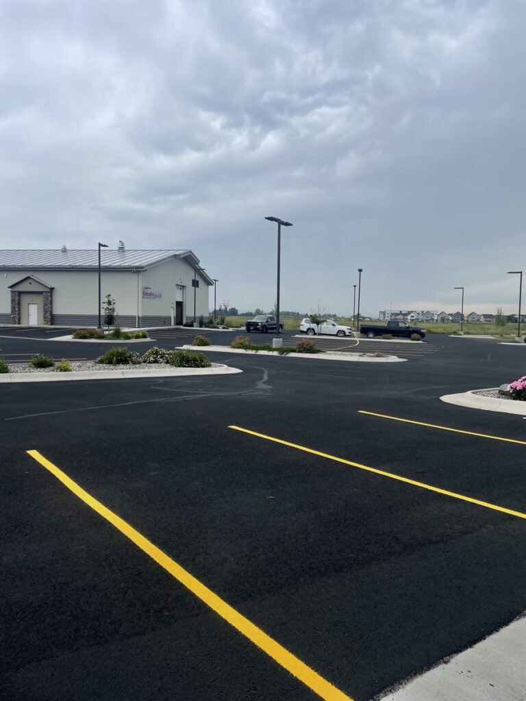 Sealcoated industrial lot providing durable protection for high-traffic areas